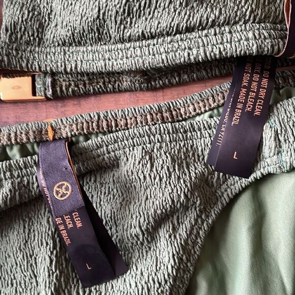 NWT ViX Firenze Liz Ruffle Top and Fany Classic Bottoms SET in Army Green L - Picture 11 of 12